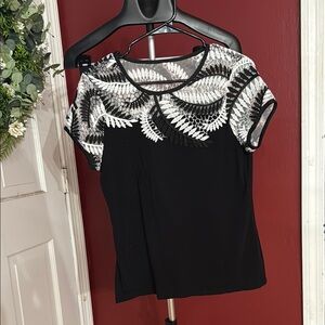 Stylish Black and White Women's Top